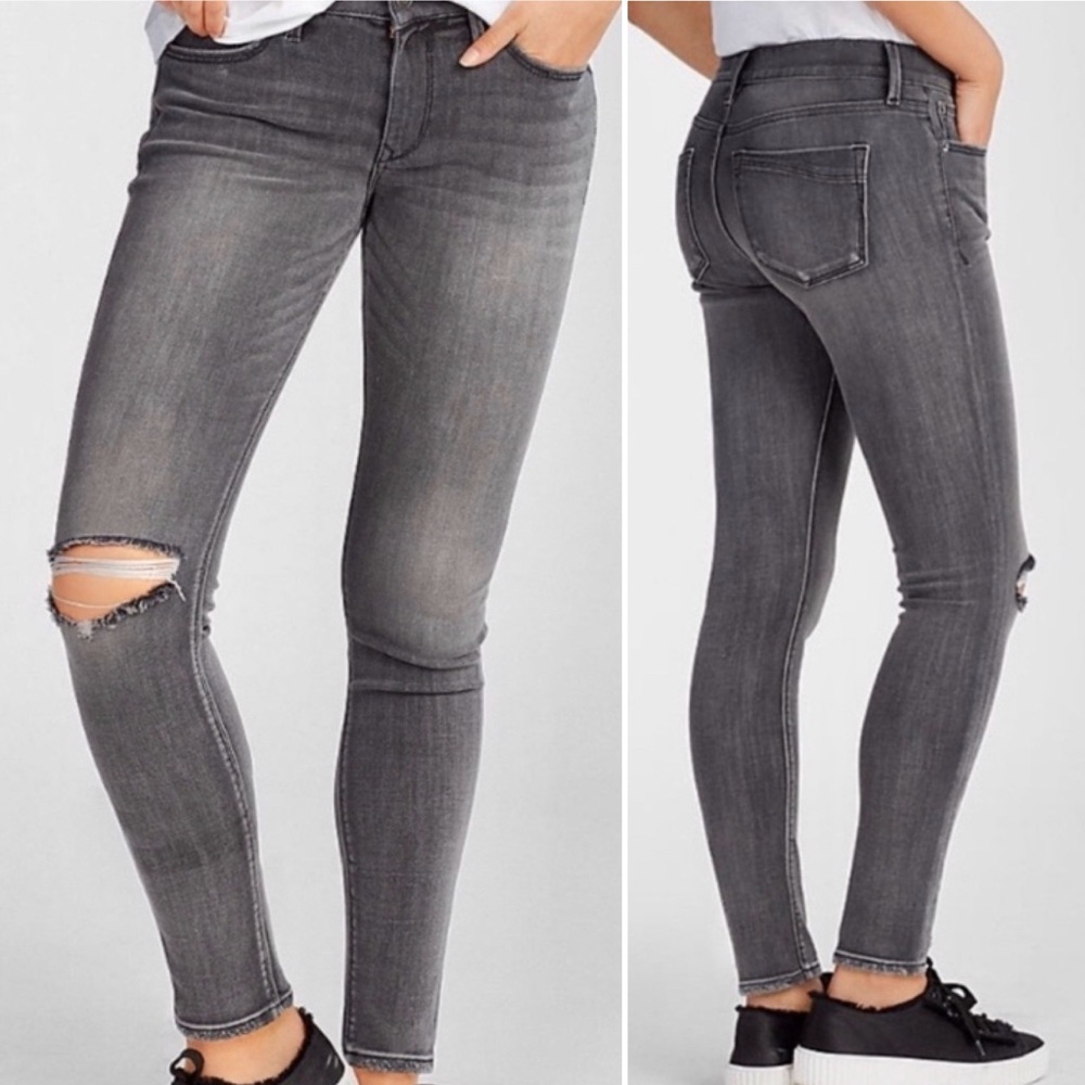 Express Mid Rise Stretch Jeans
